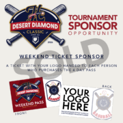 Tournament Weekend Ticket Sponsor